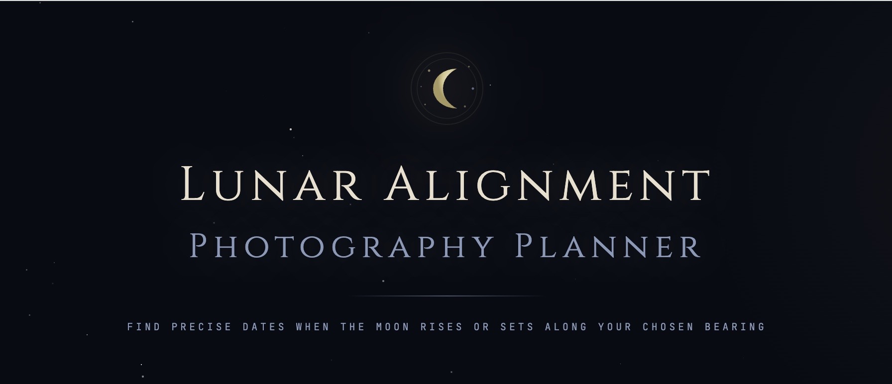 Screenshot: Lunar Alignment Calculator